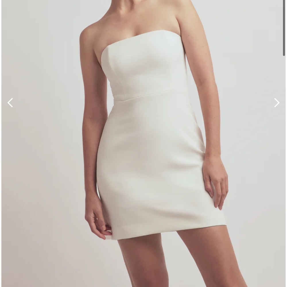 Favorite Daughter White Strapless Mini Dress